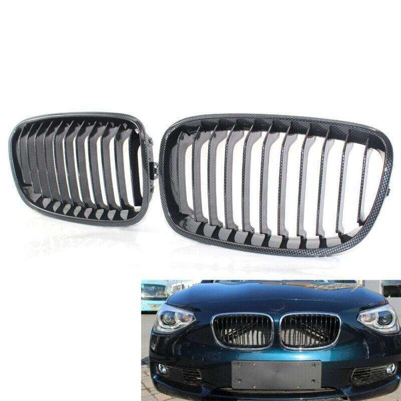 Carbon Fiber Printed Front Grill Grille For BMW F20 F21 118i Hatchback 2011-2014