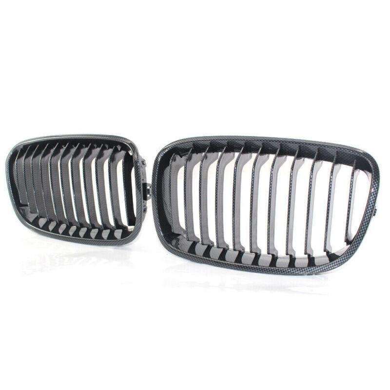 Carbon Fiber Printed Front Grill Grille For BMW F20 F21 118i Hatchback 2011-2014
