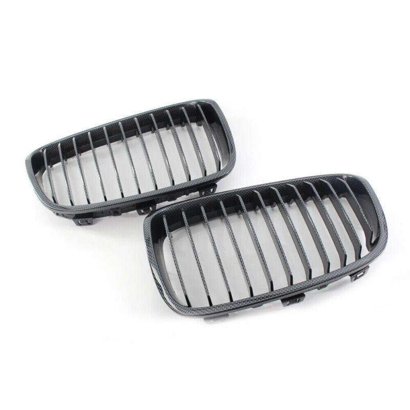 Carbon Fiber Printed Front Grill Grille For BMW F20 F21 118i Hatchback 2011-2014