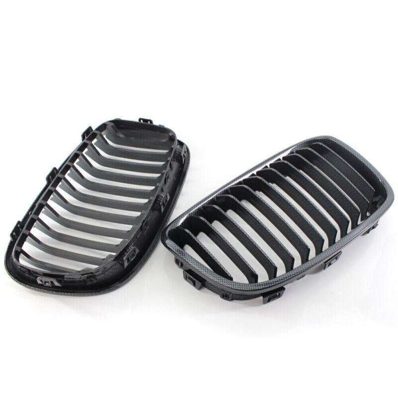 Carbon Fiber Printed Front Grill Grille For BMW F20 F21 118i Hatchback 2011-2014