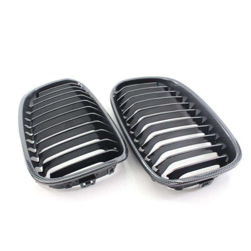 Carbon Fiber Printed Front Grill Grille For BMW F20 F21 118i Hatchback 2011-2014