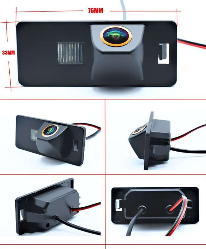 AHD CVBS Rear View Camera For VW Transporter T6 T6.1 Passat Number Plate Light Fit