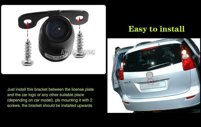 Car Reversing Camera Parking RearView Camera Back Distance Guide Waterproof CCD