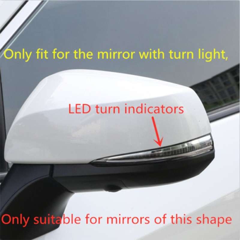 For Toyota Highlander 2020-2023 Chrome Side Door Rearview Mirror Cover Trim Cap