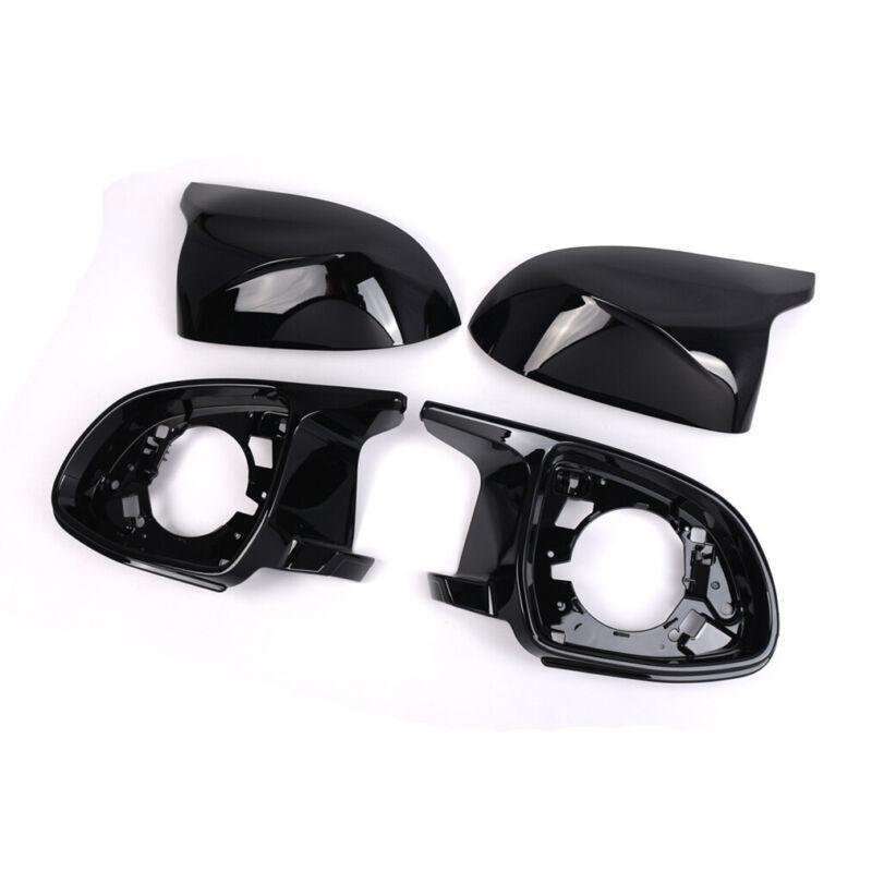 Gloss Black Side Wing Mirror Cover Caps For BMW X3 X4 X5 X6 X7 X3M X4M X5M X6M