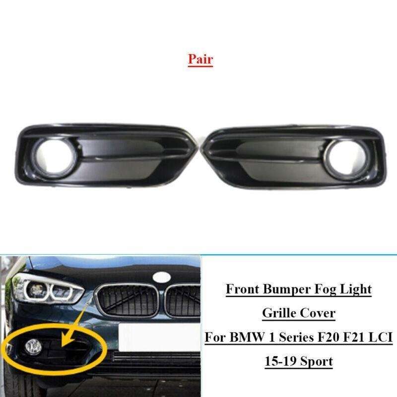 Front Bumper Fog Light Grille For BMW 1 Series F20 F21 LCI 15-19 Sport Pair