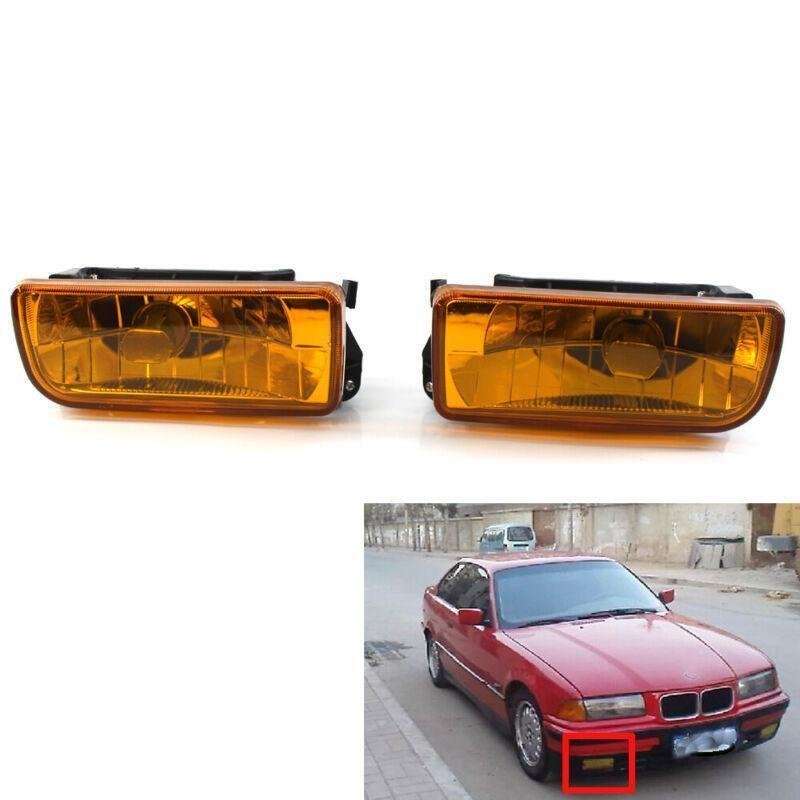For 1992-1998 BMW E36 3 SERIES REPLACEMENT FOG LIGHTS LAMPS CRYSTAL YELLOW LENS