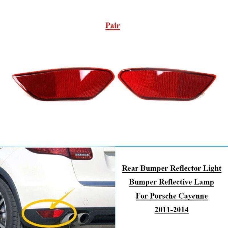 2x Car Rear Bumper Reflector Reflective Strip For Porsche Cayenne 2011-2014 LR