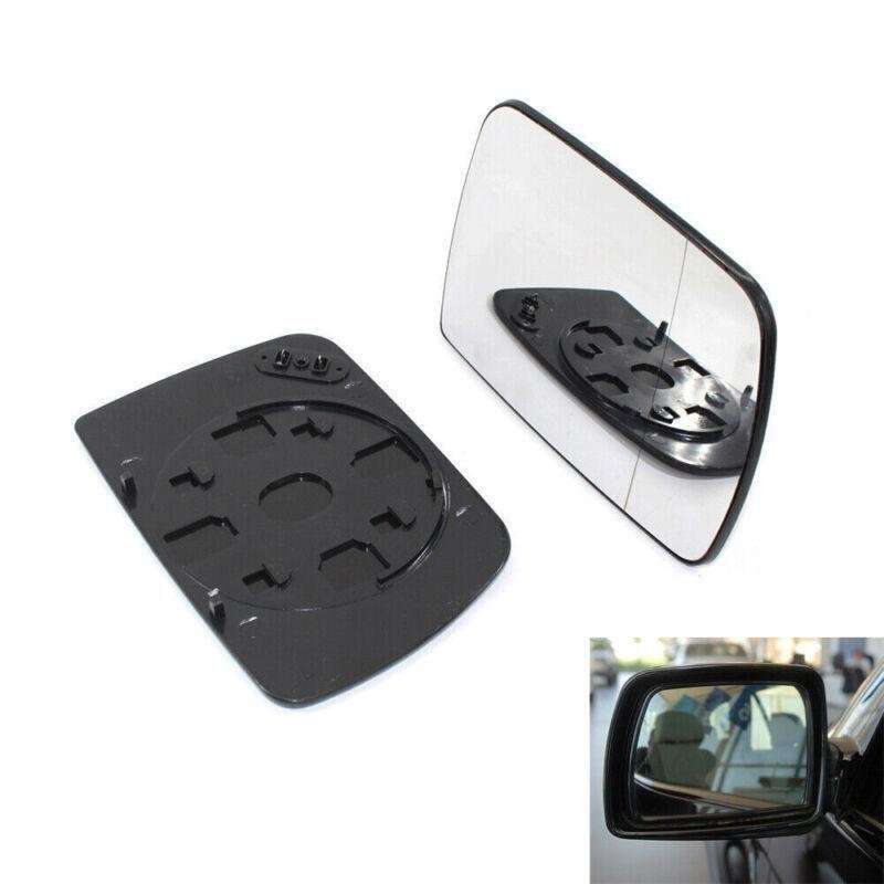 Pair Car Door Wing Mirror Glass Heated Fit for BMW X5 E53 99-06 White