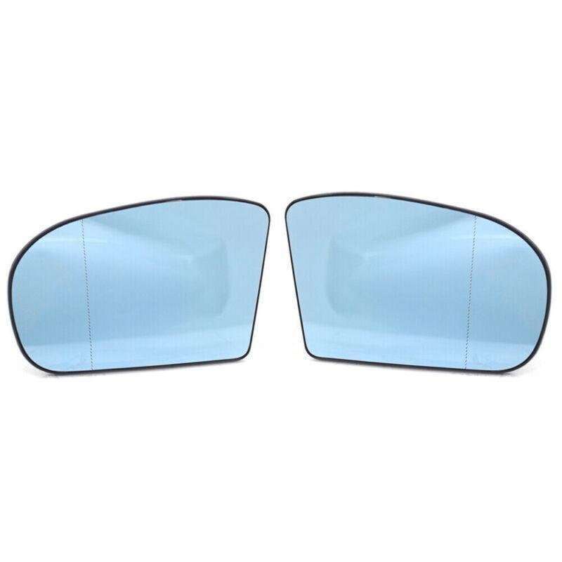 Pair Heated Side Blue Mirror Glass for Mercedes-Benz E/C-Class W211 W203 2001-07