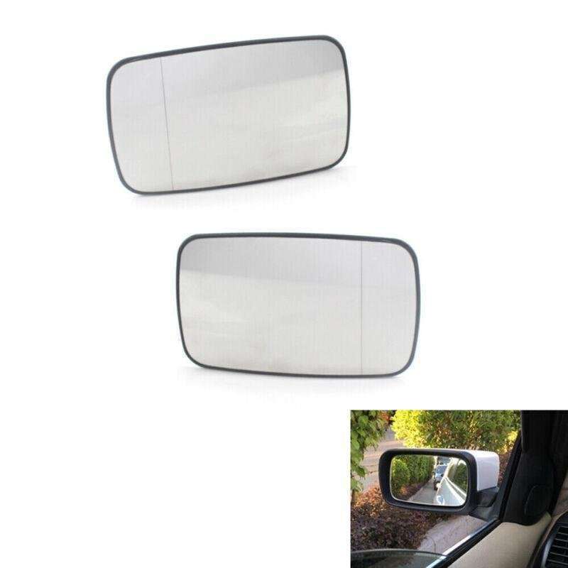 Pair View Split Heated Mirror White Glass Fit for BMW E39/E46 99-05 Pair Sedan