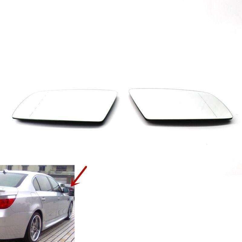 Pair of Review Mirror Glass Heated Anti Blind Spot 6 AC fit for BMW E60 E63 E64