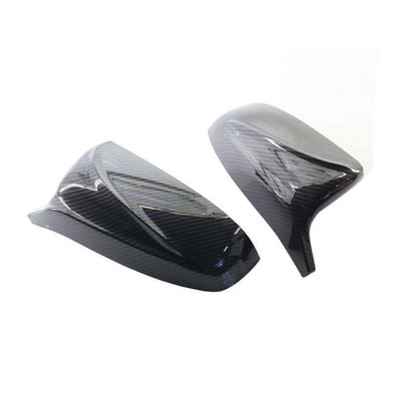 Fit For BMW X5 X6 E70 E71 07-13 Carbon Fiber Door Side Mirror Cover Cap LH&amp;RH