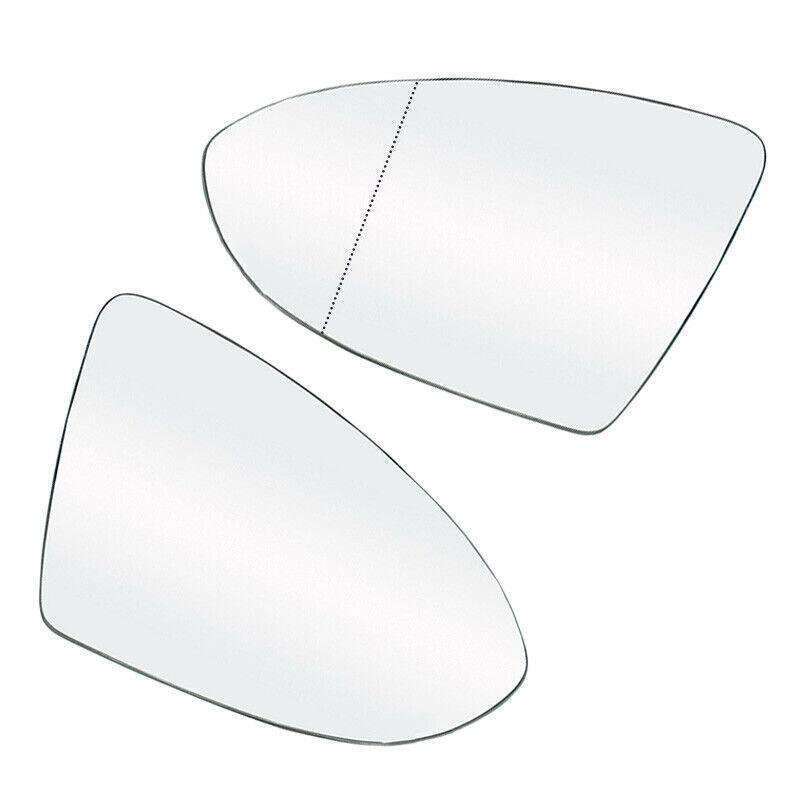 Pair Wing Mirror Glass For Volkswagen VW Golf 7 2013-2017 Right&amp;Left