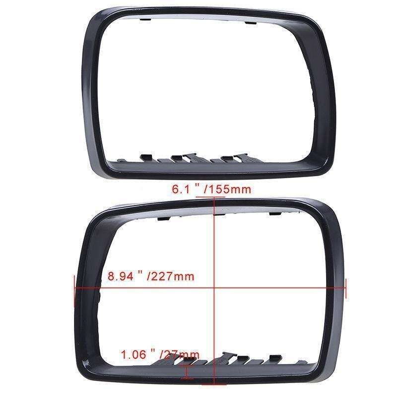 For BMW E53 X5 1999-2006 Side Door Mirror Cover Cap Trim Ring Left+Right Side