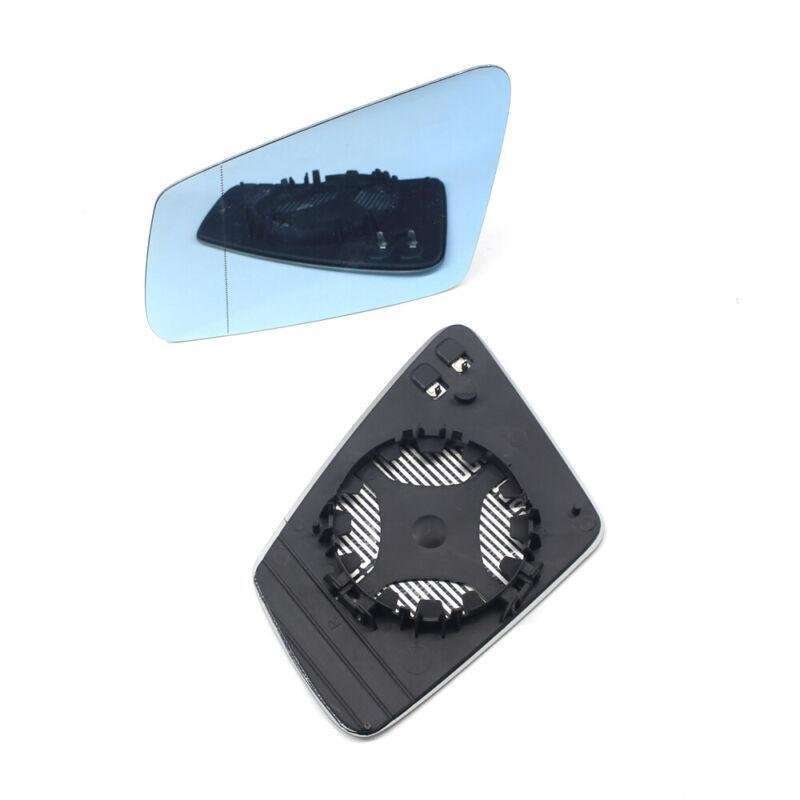 Pair of Blue Heated Door Mirror Glass and Backing fits 10-16 BENZ E-class W212