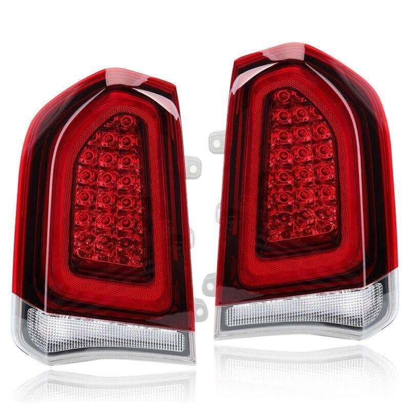 Pair Tail Lights For 2015-2023 Chrysler 300c Full LED Brake Lamp Left+Right Side