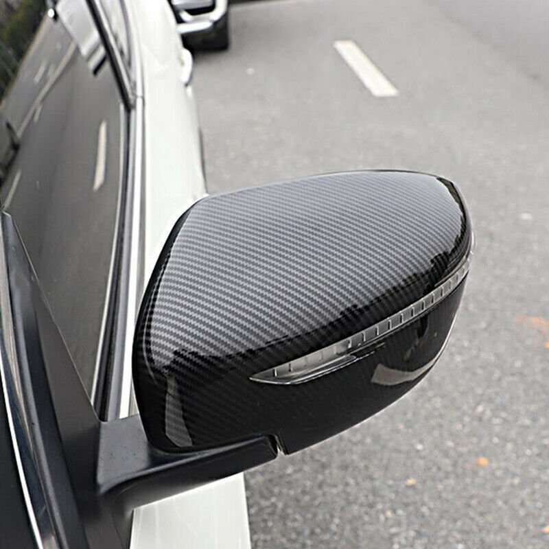 For Nissan Rogue 2014-2020 Carbon Fiber Side Door Rearview Mirror Cover cap trim