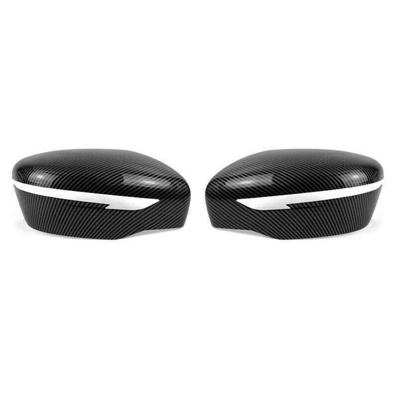 For Nissan Rogue 2014-2020 Carbon Fiber Side Door Rearview Mirror Cover cap trim