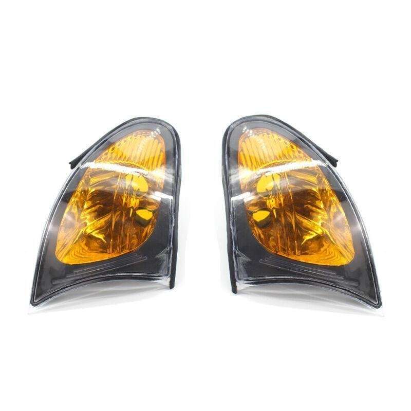 For 02-05 BMW E46 3Series 4Dr Euro Corner Lights-Crystal Clear W/Smoke Trim