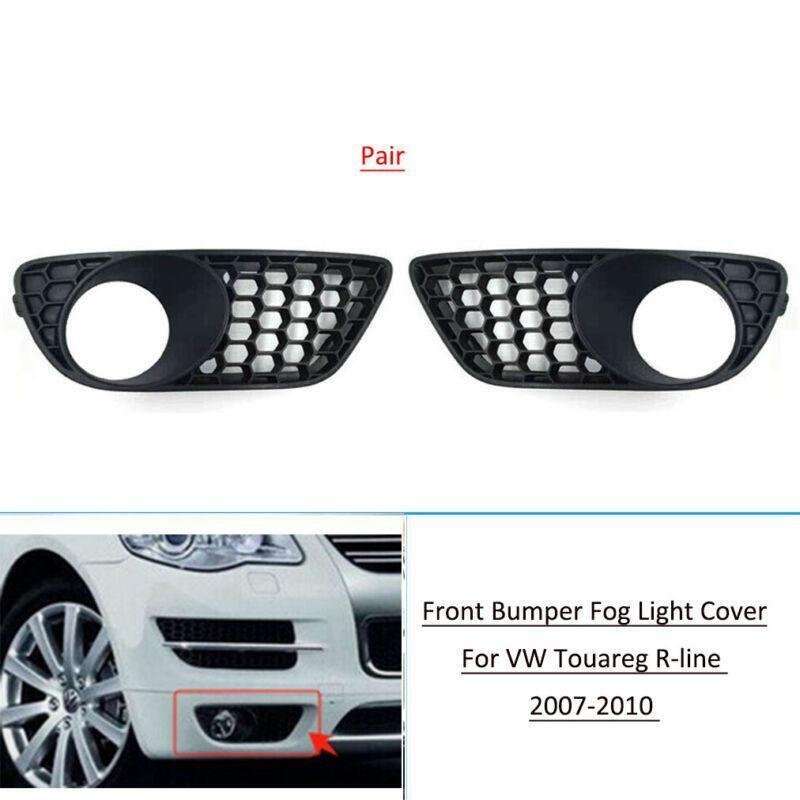 For VW Touareg Rline 2007-2010 Front Bumper Side Fog Light Cover Grille Pair