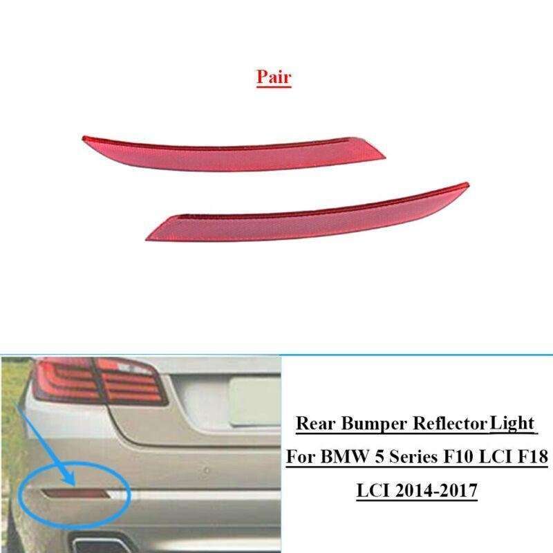 2pcs Rear Bumper Reflector Light For BMW 5 Series F10 LCI F18 LCI 2014-2017