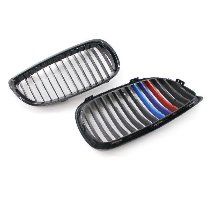 2X/Set Shiny Black M Look Grille for BMW E92 E93 3 Series 2Door 06-09 Mesh Grill
