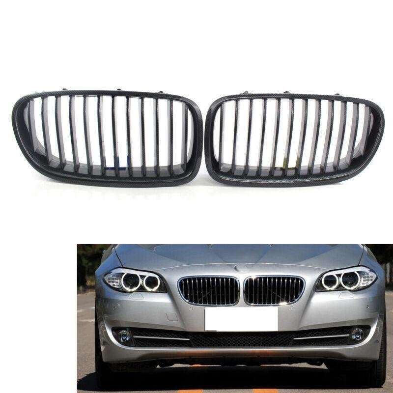 LR Carbon Fiber Style Car Front Grill Grille Fits for BMW F10 F18 M5 2010-2015