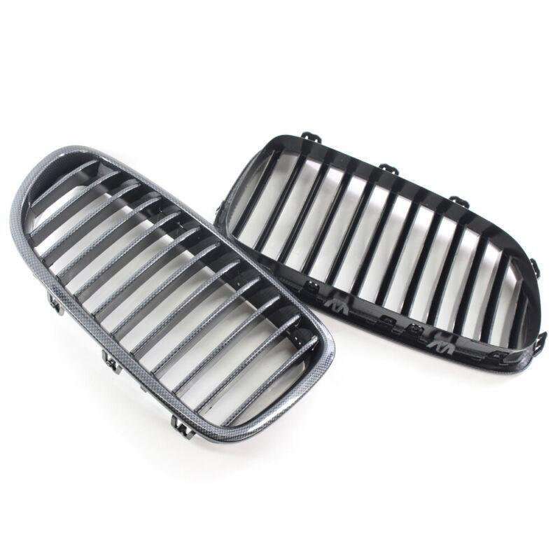 LR Carbon Fiber Style Car Front Grill Grille Fits for BMW F10 F18 M5 2010-2015