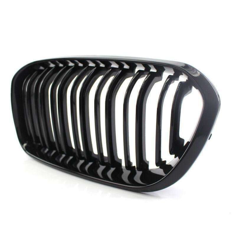2X/Set Shiny Black Grille Dual Line Fits for BMW F20 F21 1 Series 15-16 Grill