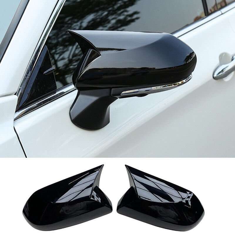Rear View Side Door Mirror Cover Trim Glossy Black For Toyota Avalon 2019-2021