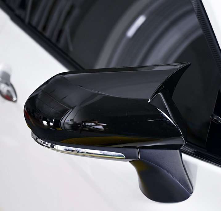 Rear View Side Door Mirror Cover Trim Glossy Black For Toyota Avalon 2019-2021