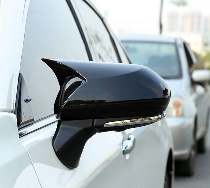 Rear View Side Door Mirror Cover Trim Glossy Black For Toyota Avalon 2019-2021