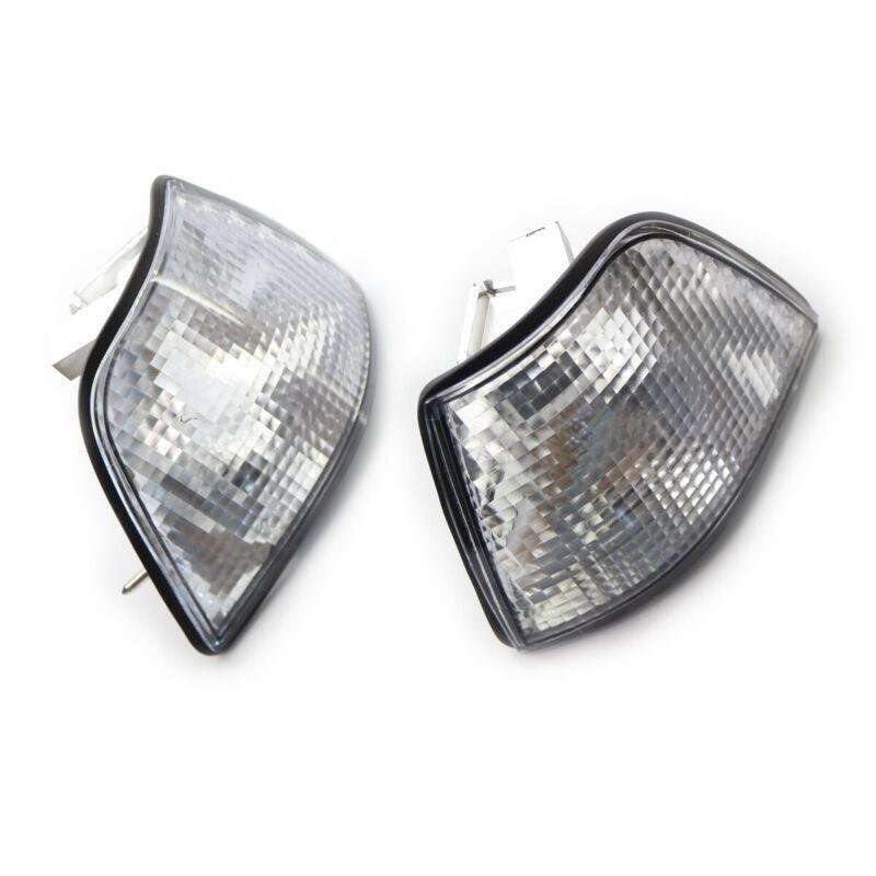 Pair Clear Corner Light Turn Signal for BMW E36 3 Series 4DR 1992-1998 No Bulb
