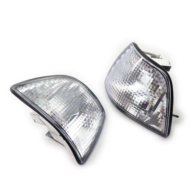 Pair Clear Corner Light Turn Signal for BMW E36 3 Series 4DR 1992-1998 No Bulb