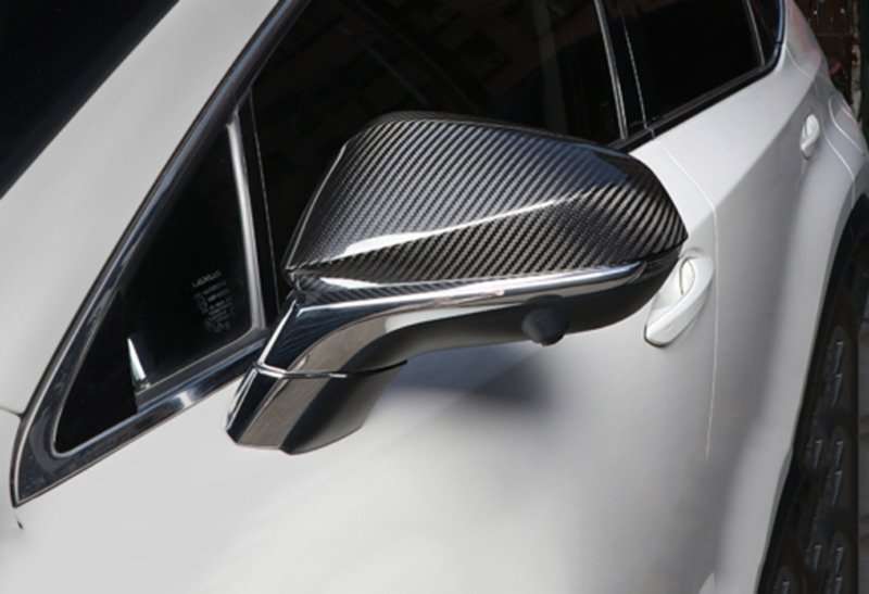 For Lexus NX 2022-2024 Carbon Fiber Side Door Rearview Mirror Cover Trim Cap