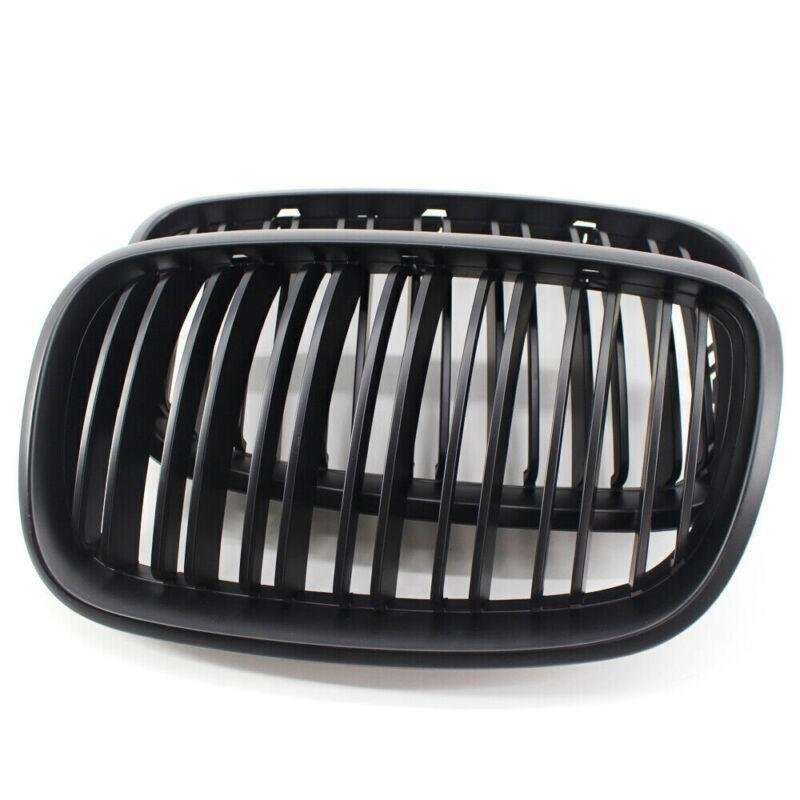 2X/Set Car Grille Flat Black Dual Slat for BMW E70 X5 E71 X6 07-14 Mesh Grill