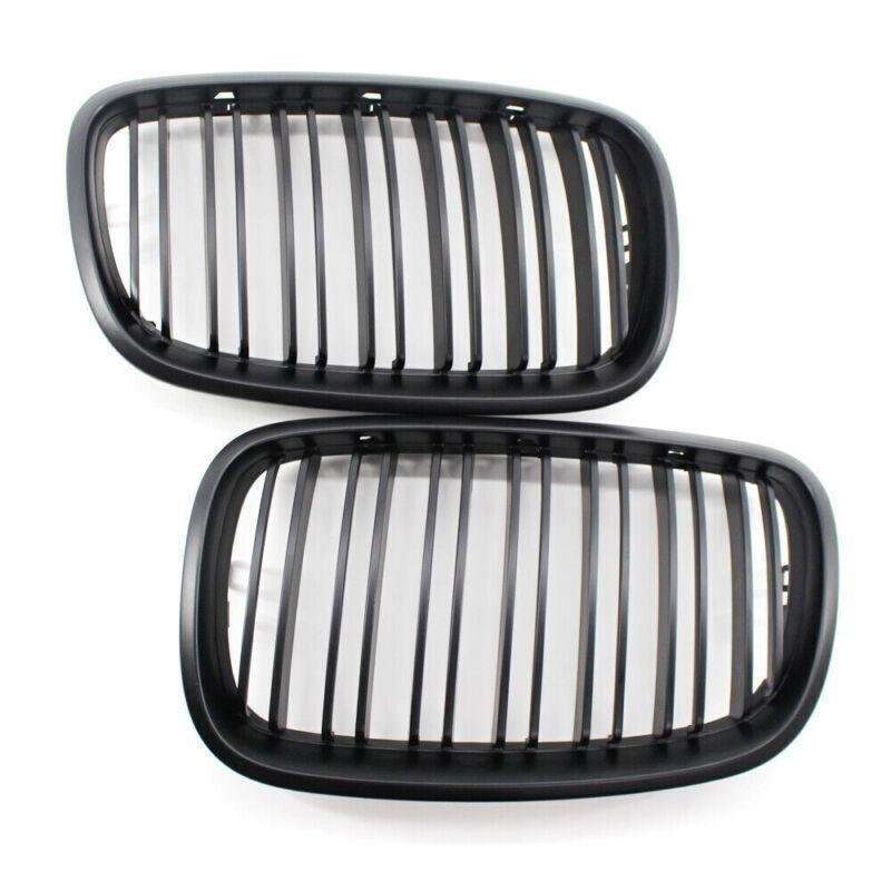 2X/Set Car Grille Flat Black Dual Slat for BMW E70 X5 E71 X6 07-14 Mesh Grill