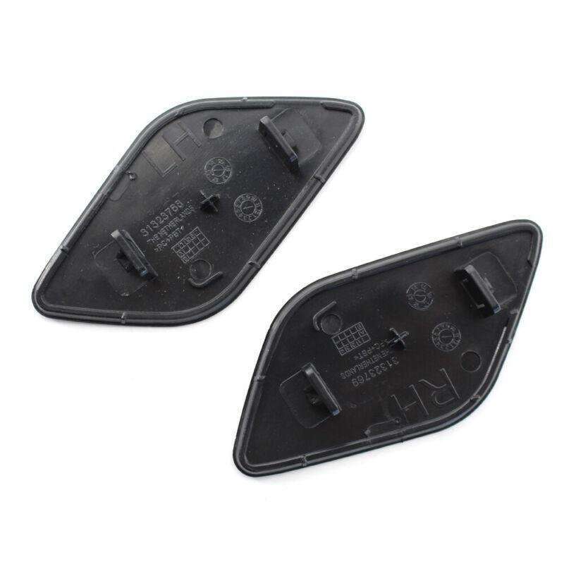 Pair of Front L+R Primed Headlight Washer Cover Cap Lid For VOLVO XC60 2014-17