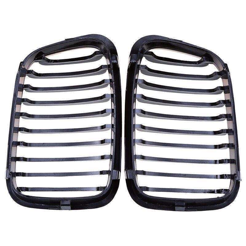 2Pcx Gloss Black Grille Kidney Grill fit for BMW E46 3 Series 4 Door 1998-2001