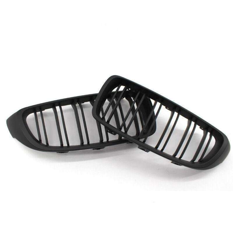 2X/Set Grille Matte Black Dual Slat Grill for BMW 4 Series F32 F33 F36 F82 Coupe