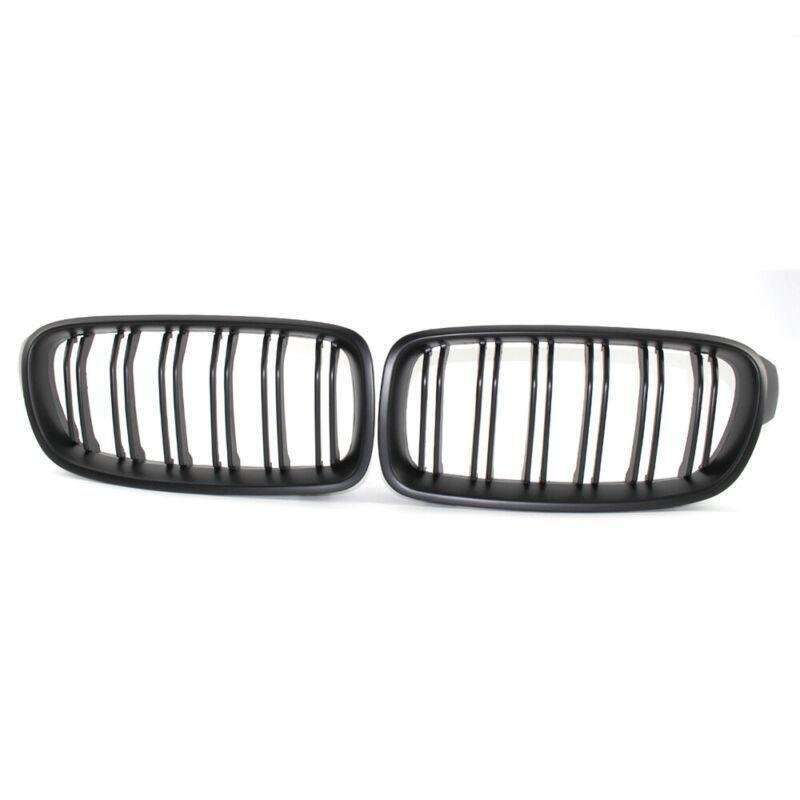 2X/Set Matte Black Grille Dual Line Fits for BMW 3 Series M3 F30 F35 2012 - 2016