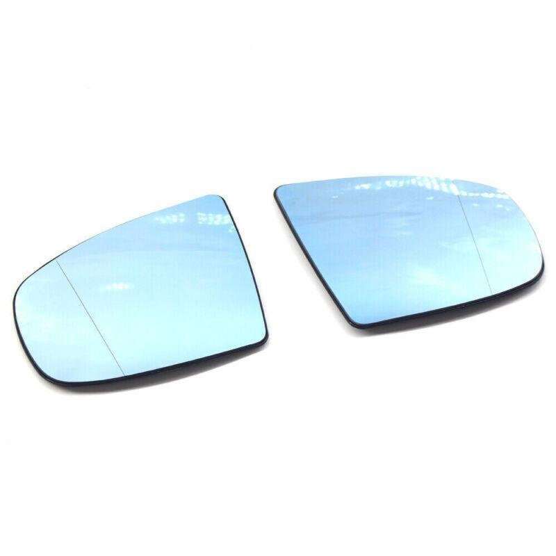 1 Pair L&amp;R Side Door Backing Plate Heated Mirror Glass For BMW X5 07-13 X6 08-14