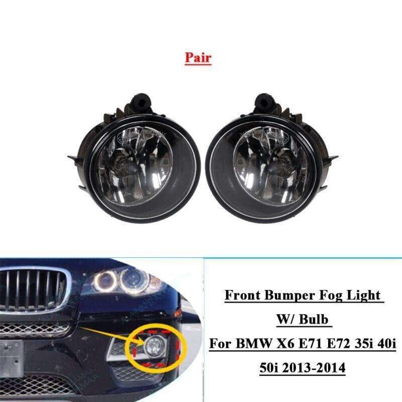2x Front Bumper Fog Lights For BMW X6 E71 E72 35i 50i 13-14 LR 63177311349/50