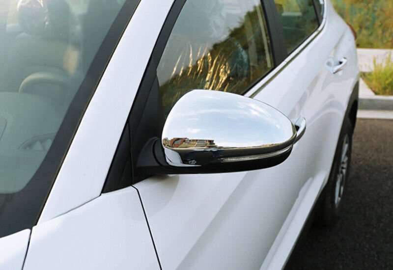 For Hyundai Tucson 2016-2021 Chrome Side Door Rearview Mirror Cover cap trim