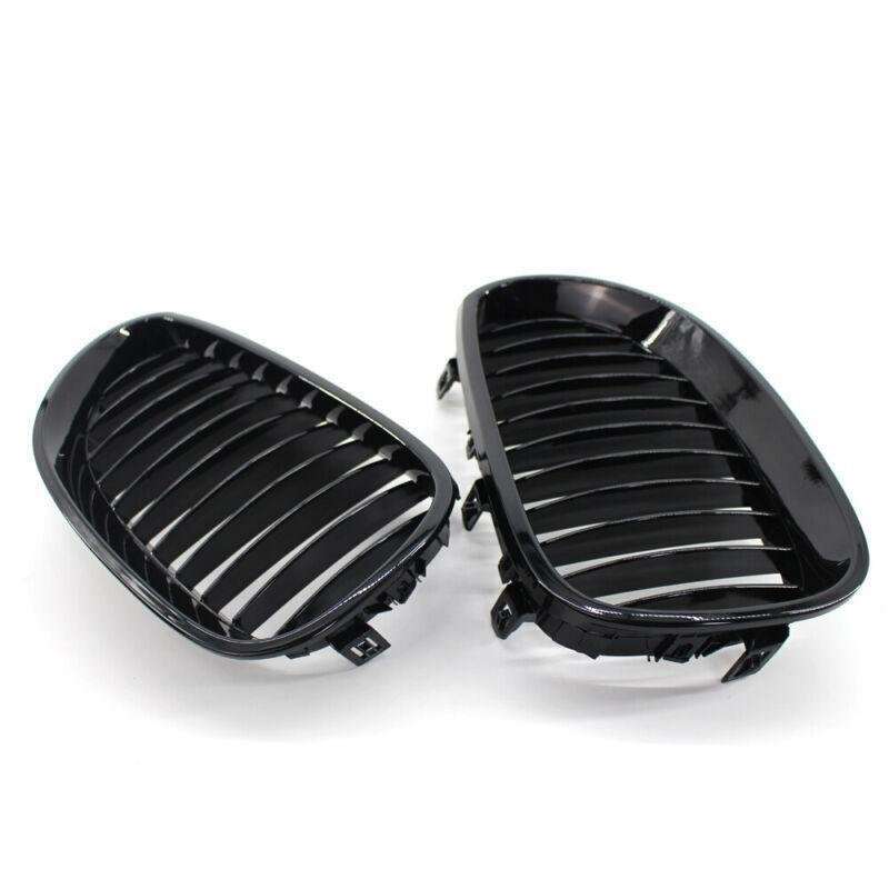 One Pair of Gloss Black Grille For BMW E60 E61 M5 5 Series 2003-2009