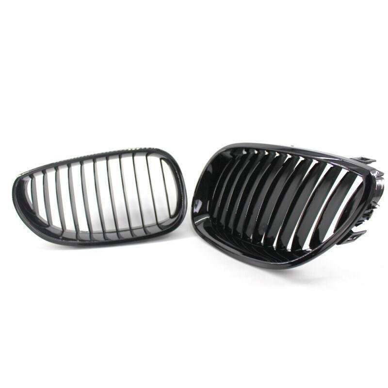 One Pair of Gloss Black Grille For BMW E60 E61 M5 5 Series 2003-2009