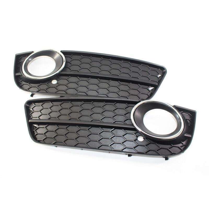 2X ABS Car Front L&amp;R Bumper Fog Light Lower Grille Cover for Audi A5 2008-2011