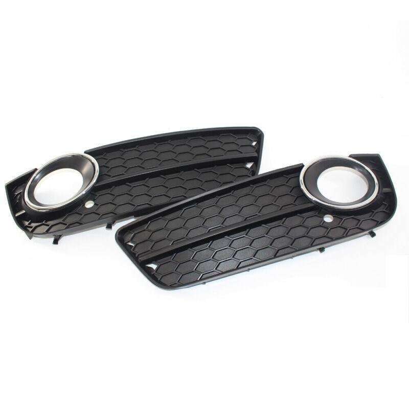 2X ABS Car Front L&amp;R Bumper Fog Light Lower Grille Cover for Audi A5 2008-2011