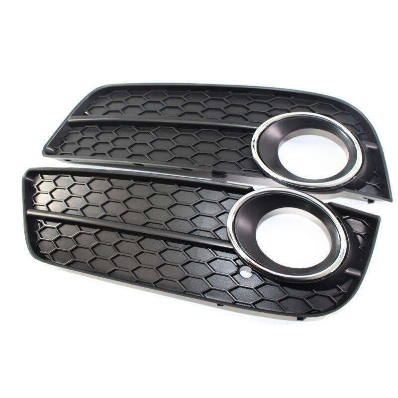2X ABS Car Front L&amp;R Bumper Fog Light Lower Grille Cover for Audi A5 2008-2011